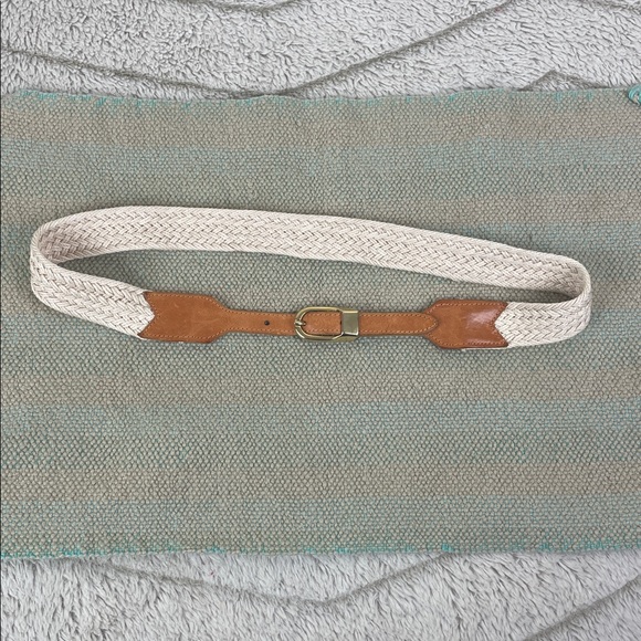 Vintage Italian Belt Leather & Woven Strap - Picture 2 of 13